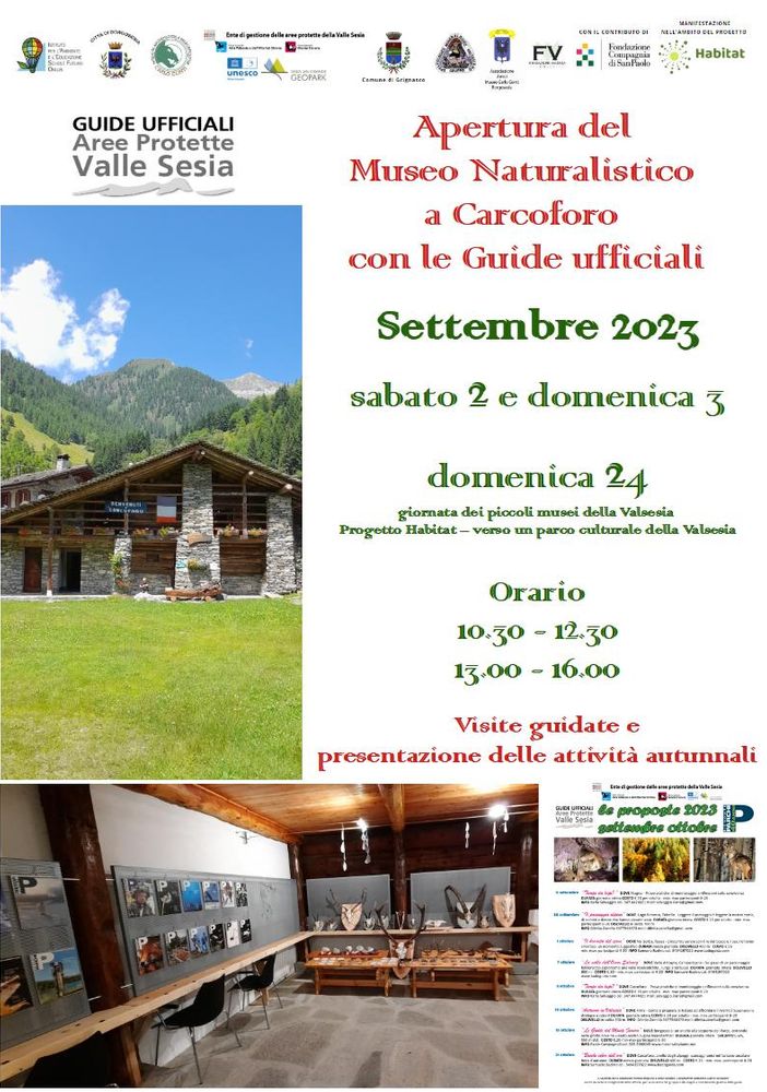 Apertura del Museo Naturalistico a Carcoforo con le Guide ufficiali