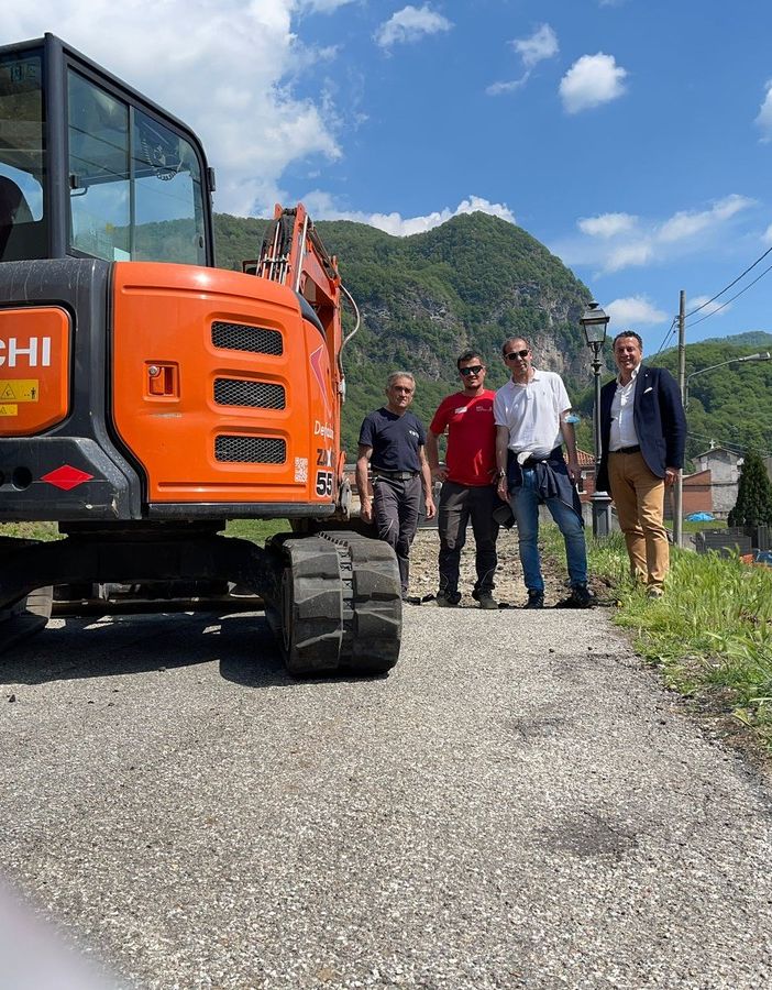 Varallo: Iniziati i lavori di rifacimento del viale d'ingresso al cimitero