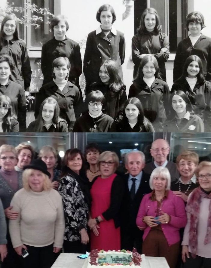 Borgosesia, la III D del 1969 si ritrova per festeggiare il loro Professore: Francesco Senatore