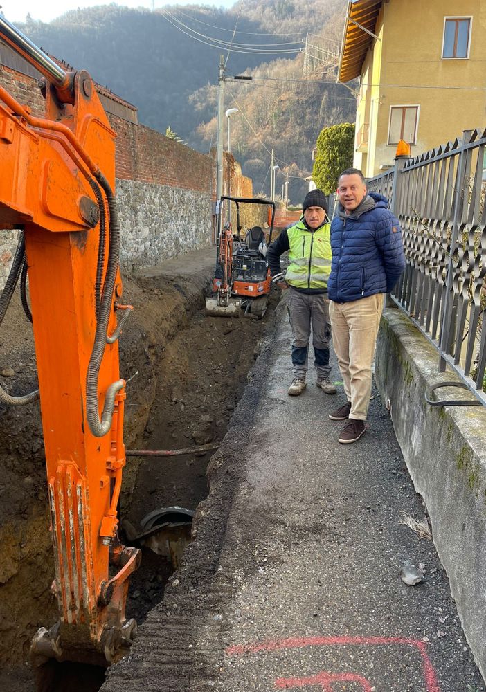 Varallo: Lavori di regimentazione delle acque nella zona nord di Varallo