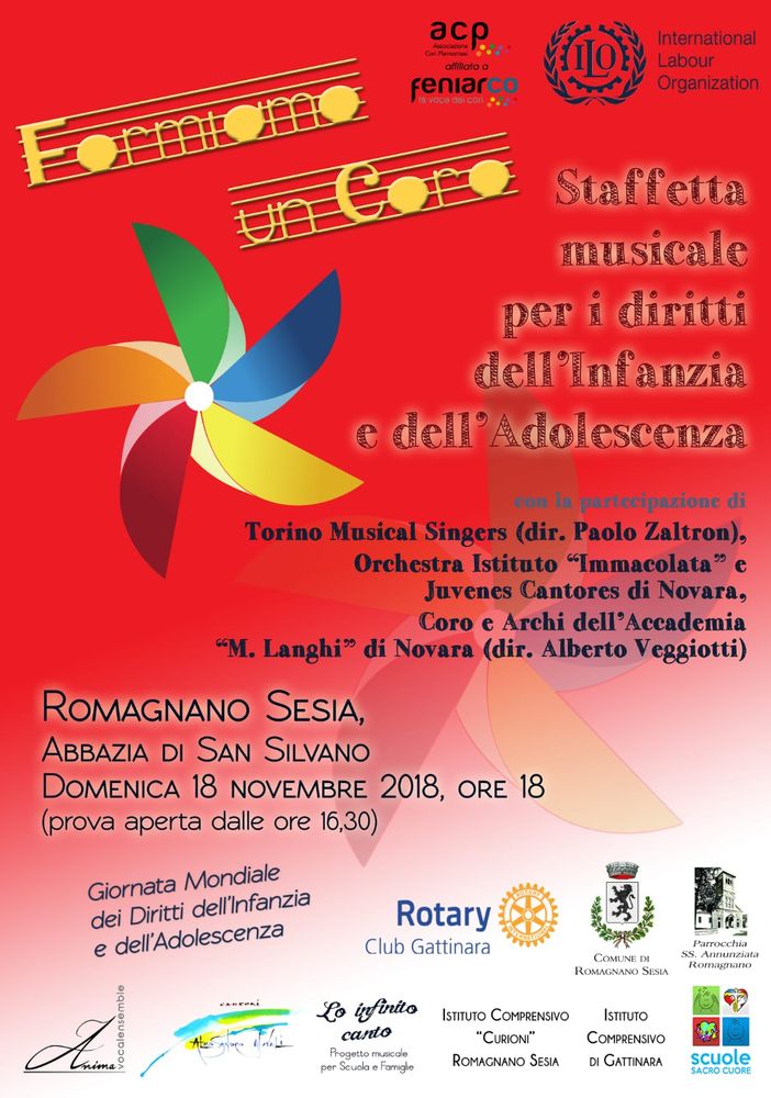 Romagnano Sesia: Staffetta musicale per i diritti dell'infanzia e dell'adolescenza