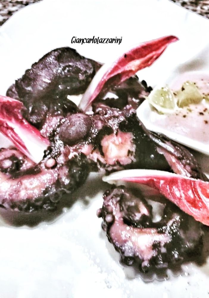 Ricetta: Polpo brasato al vino rosso con la sua maionese