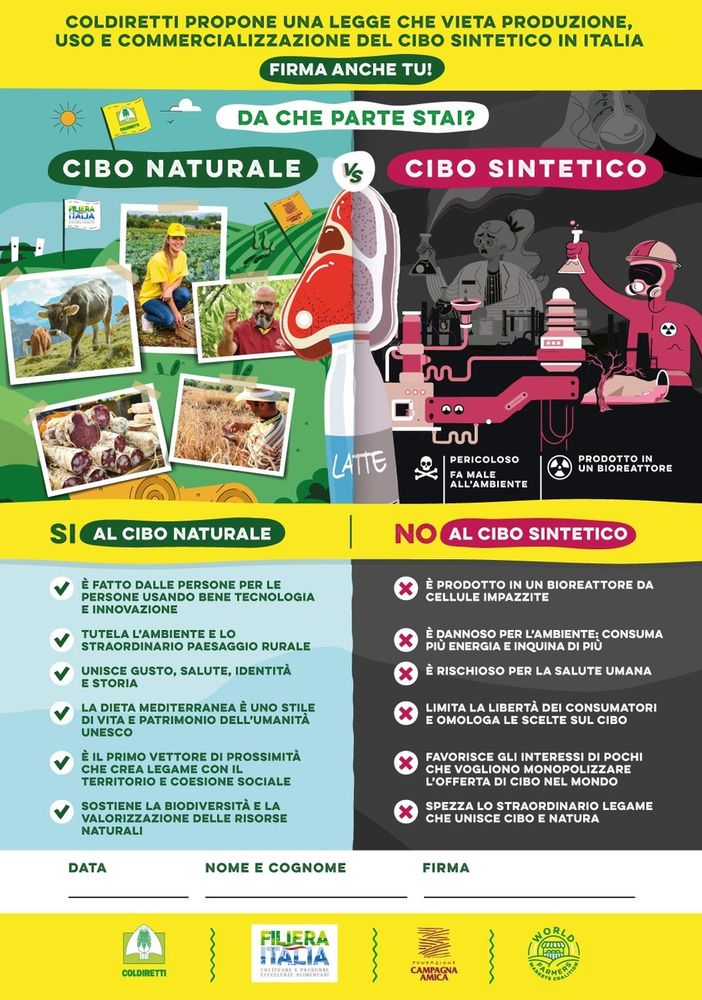 Anche l'Unione Montana dice no al cibo sintetico
