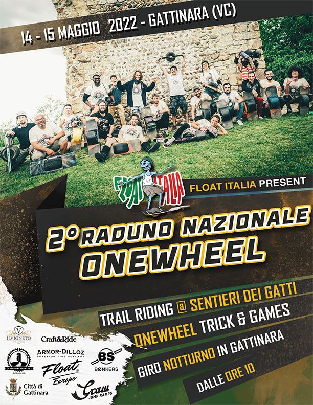 “2° Raduno one-wheel” Gattinara sabato 14 e domenica 15 maggio