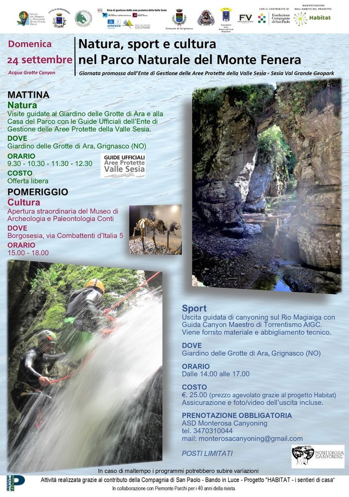 Acqua, grotte e canyon: natura, sport e cultura nel Parco Naturale del Monte Fenera.