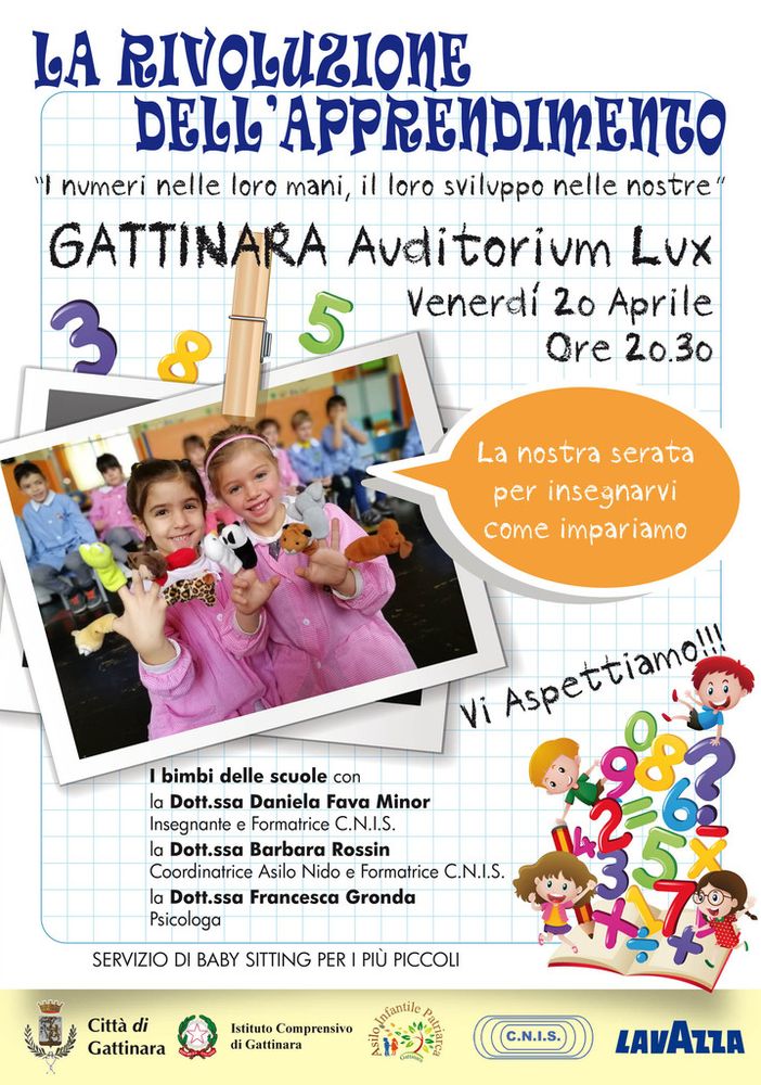 Gattinara: Presentazione del progetto per l’infanzia “la rivoluzione dell’apprendimento”