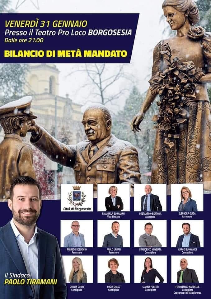 Borgosesia: appuntamento questa sera per il bilancio di metà mandato