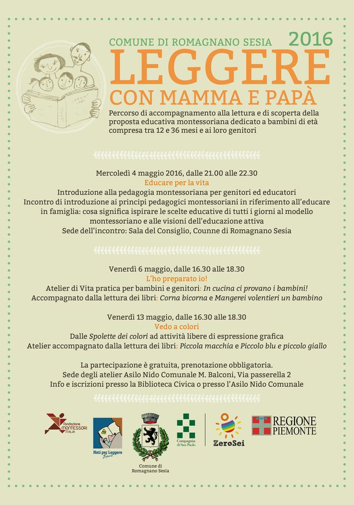 Romagnano Sesia: Leggere con mamma e papà