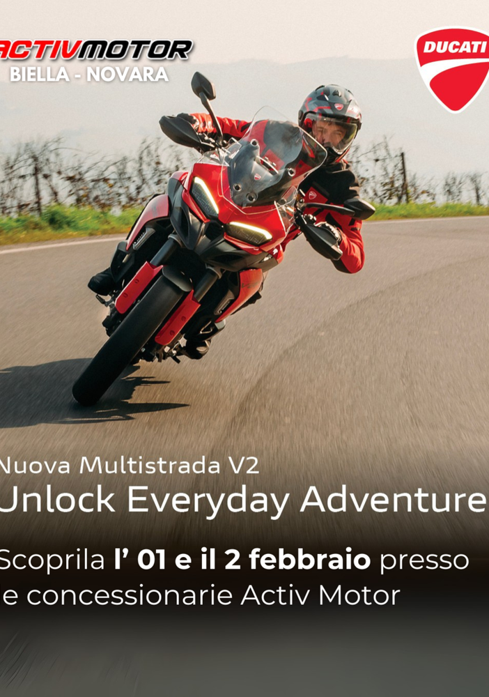 Nuova Ducati 2025, Multistrada V2 non conosce compromessi: segui il lancio da Activ Motor Biella - Gaglianico.