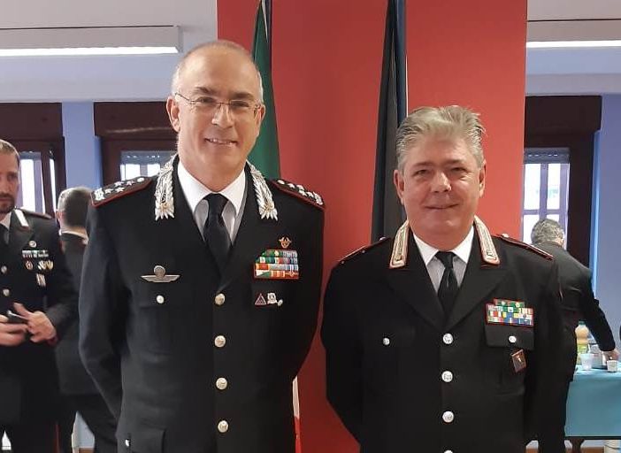 Paolo Morale (ds) con il Generale di Corpo d'Armata Giovanni Nistri, Comandante generale dell'Arma