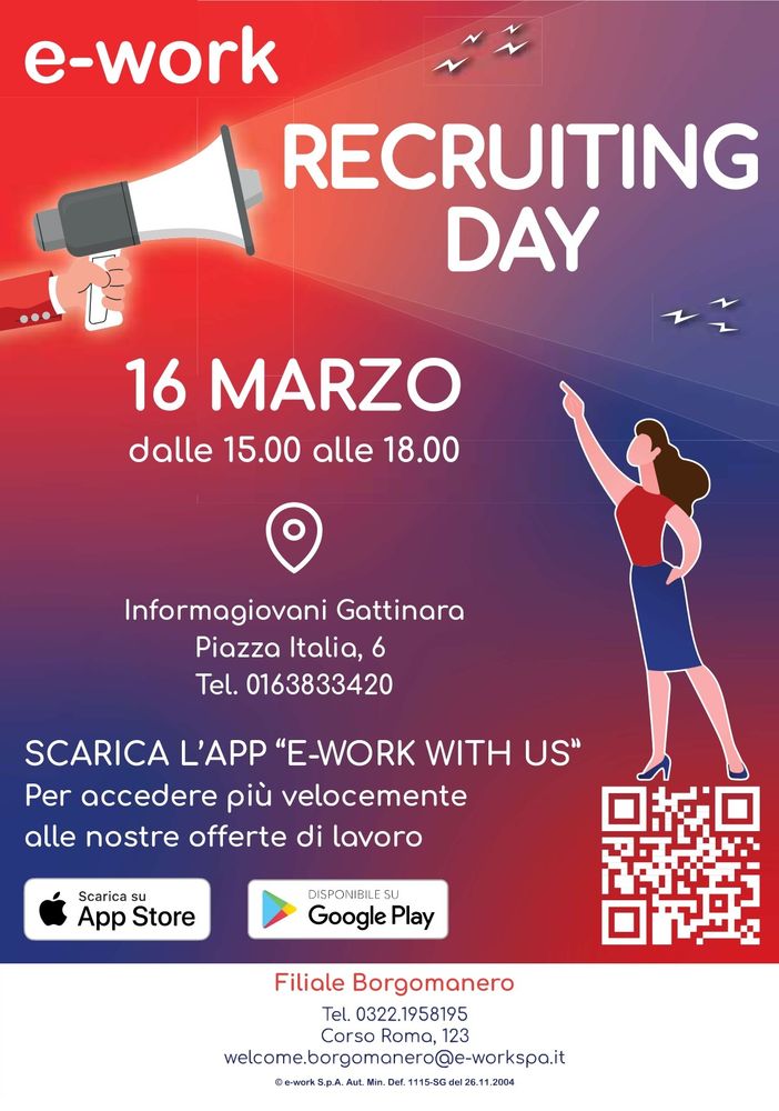 Per chi cerca lavoro all'Informagiovani il Recruiting Day con E-Work