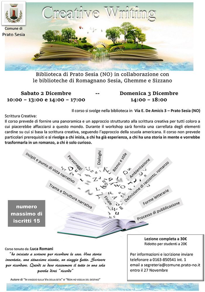 Prato Sesia: Corso di scrittura creativa