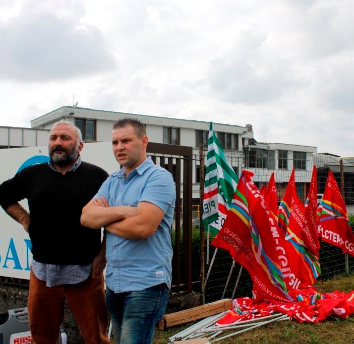 Rappresentanti dei sindacati Cisl, Michele De Bonis e Filctem Cgil, Alan Orso Manzonetta