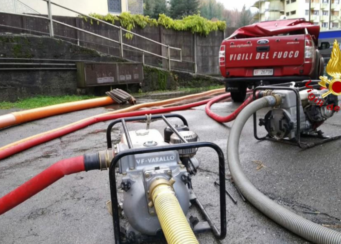 Pioggia e allagamenti: interventi a raffica dei Vigili del Fuoco