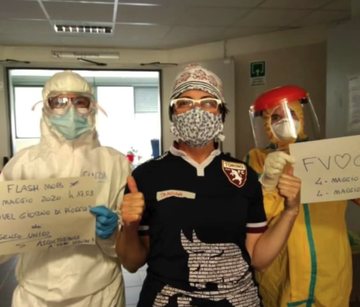 Borgosesia, chiuso il reparto Covid: il saluto degli operatori VIDEO