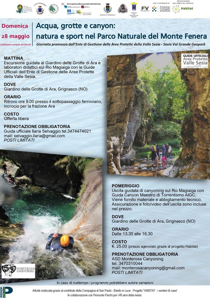 Acqua, grotte e canyon: natura e sport nel Parco Naturale Monte Fenera
