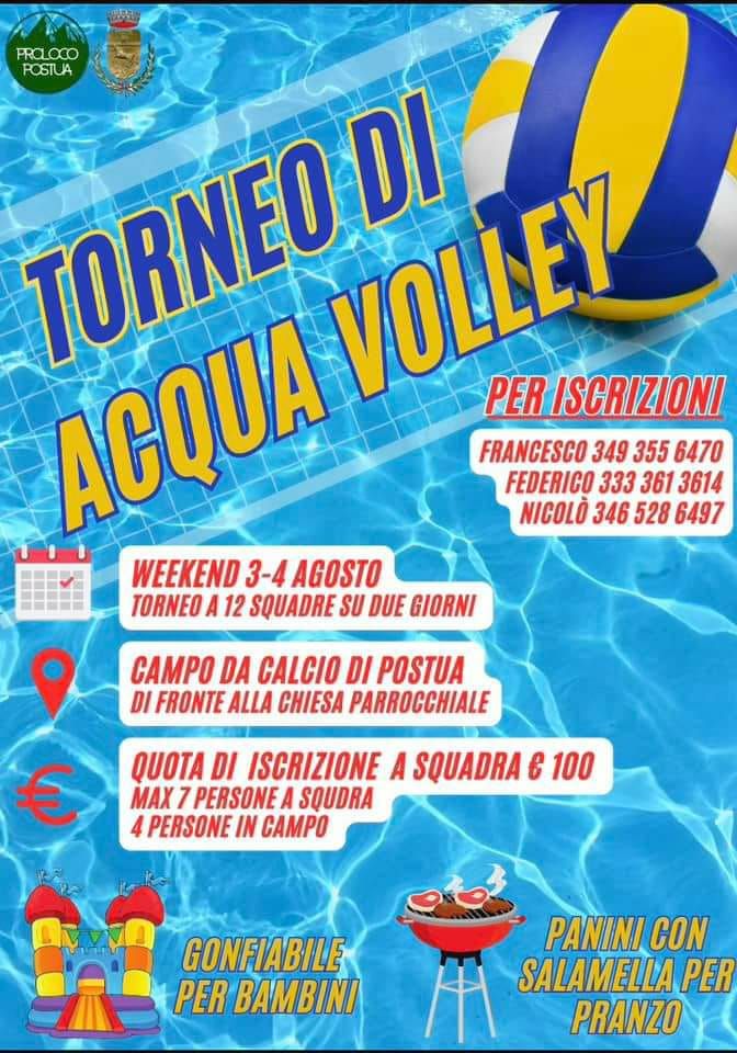 Postua, presentato il torneo di Acqua-volley 2024.