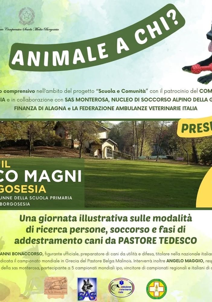 A Borgosesia una giornata dedicata all’addestramento cinofilo pensata per gli studenti