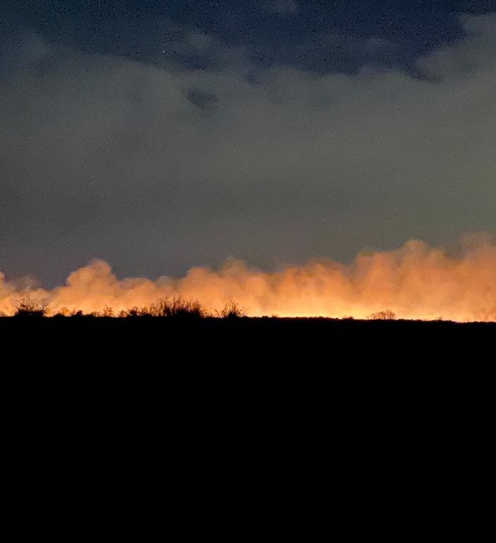 Incendio in Baraggia biellese - Foto Pisani per newsbiella.it