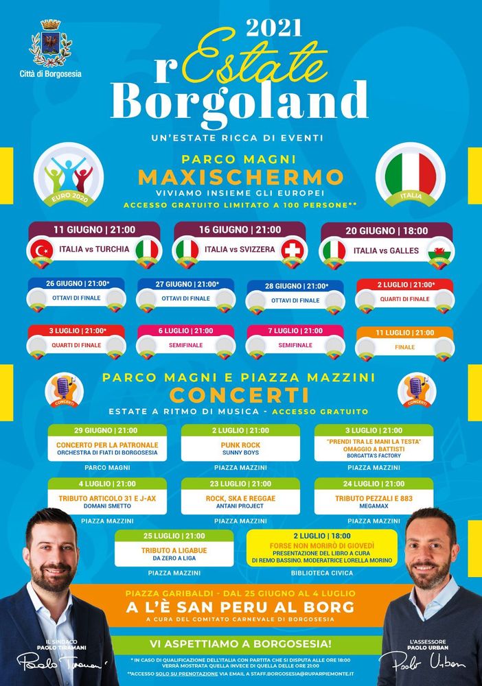Borgosesia: 2021 Restate a Borgoland, eventi in città