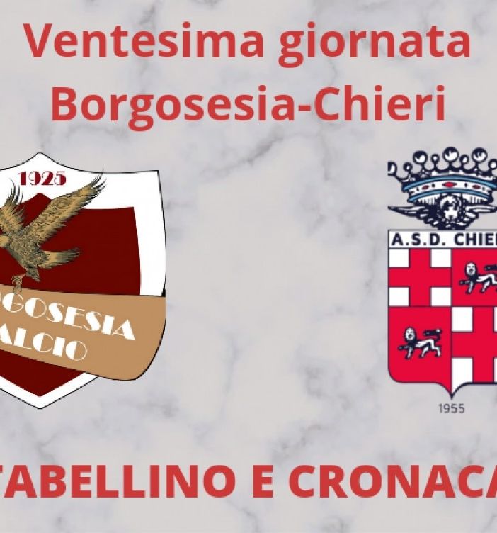 Borgosesia Calcio, equilibrio in campo contro il Chieri: 1-1 il risultato finale