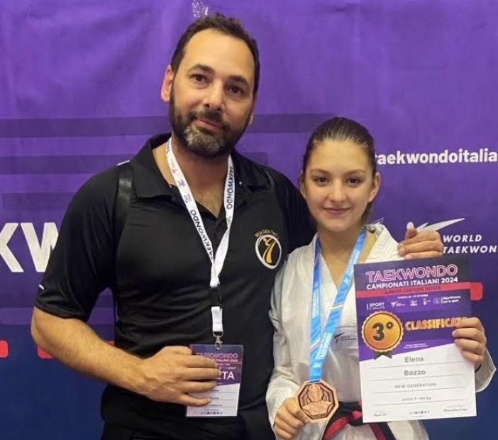 Elena Bozzo con il suo allenatore