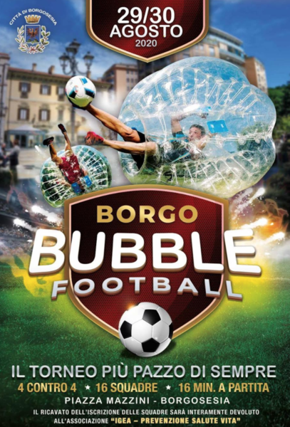 Torneo di Bubble Football: sport, divertimento e... distanziamento assicurato