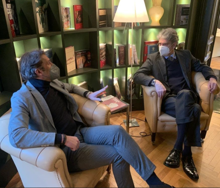 Lo psicologo Zizzadoro e il presidente della Fondazione Crv Aldo Casalini