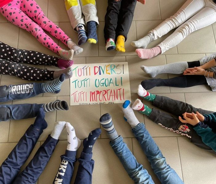 Anche la Primaria di Portula ha preso parte alla Giornata dei Calzini Spaiati