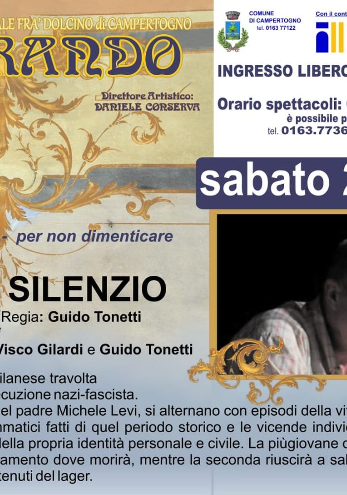 Campertogno, la Giornata della Memoria al teatro del centro polifunzionale Fra’ Dolcino