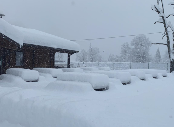 Lo chalet di Riva Valdobbia coperto di neve