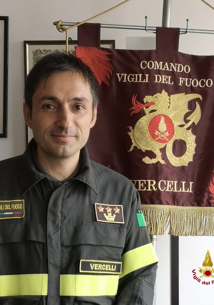 Il nuovo comandante dei Vigili del Fuoco di Vercelli Ciro Bolognese