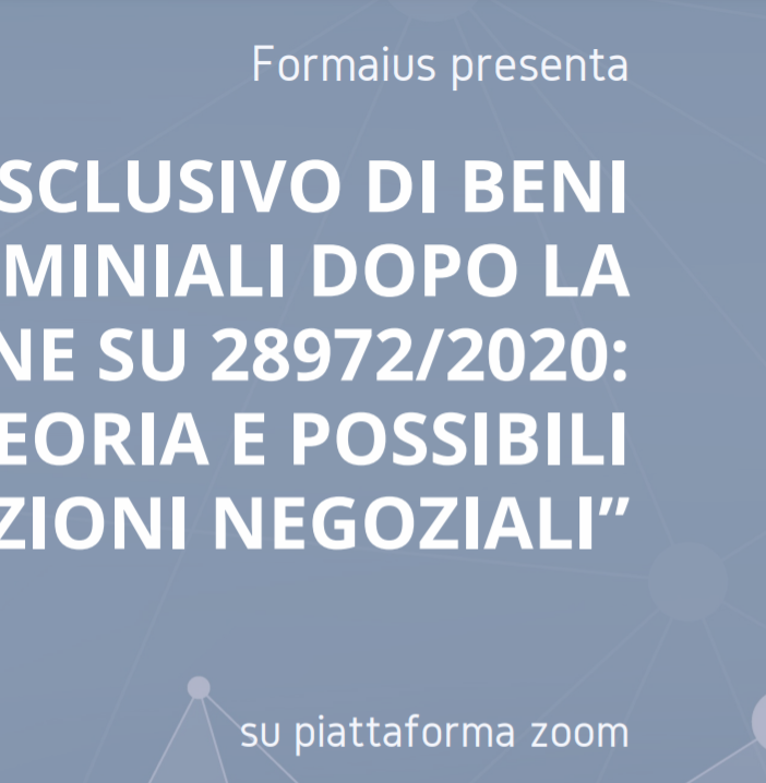 Convegno sull'uso esclusivo di beni condominiali dopo la Cassazione SU 28972/2020
