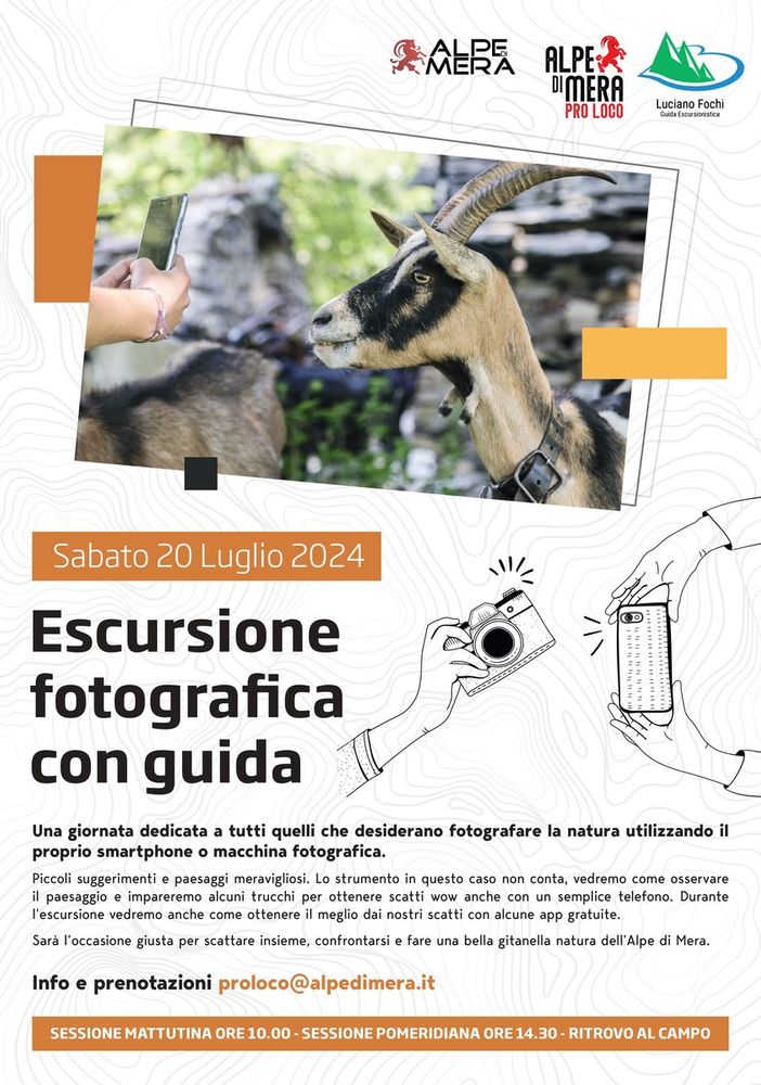 Escursione fotografica all'Alpe di Mera, fra scatti e natura.