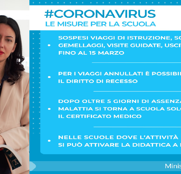 Coronavirus, dai viaggi d’istruzione alla didattica a distanza: ecco le misure per la scuola