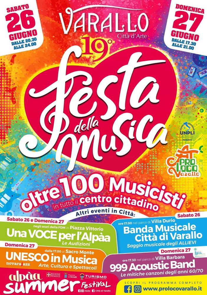 Varallo: E' festa della musica