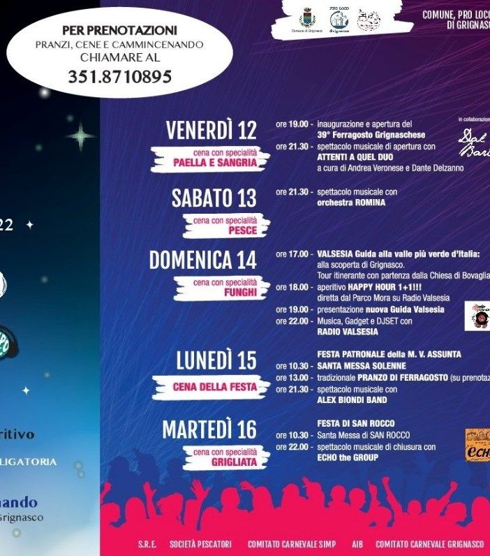 Grignasco: Torna Aspettando Ferragosto