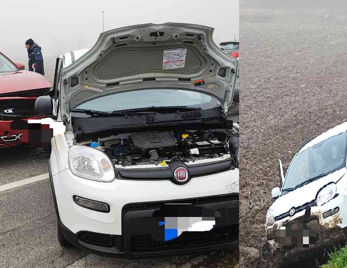 Scontro tra tre auto, una finisce nei campi di Caresanablot