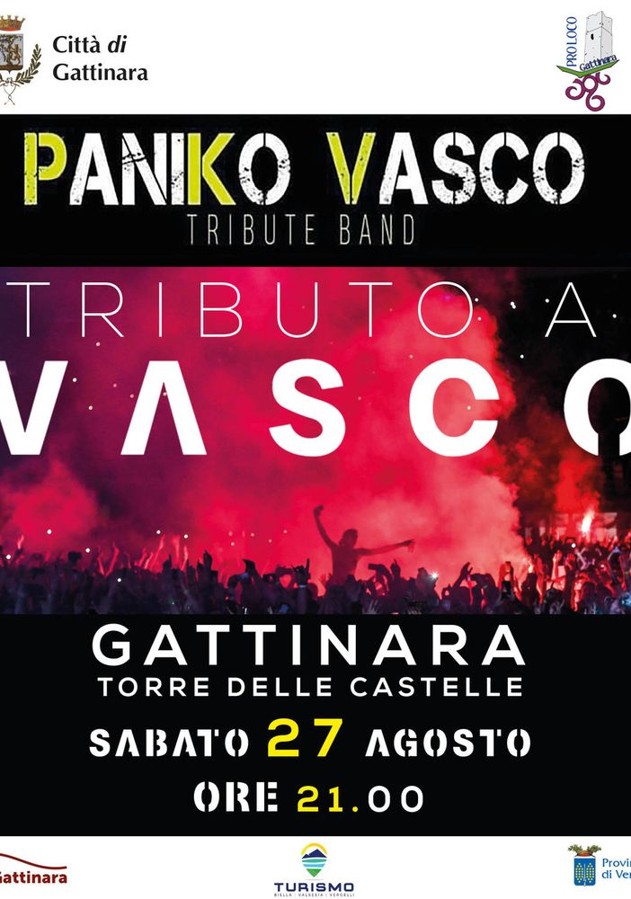 Gattinara: Sabato 27 agosto Tributo a Vasco Rossi alle Torre delle Castelle