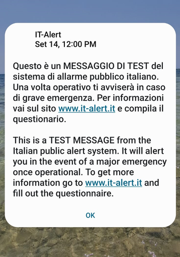 IT-Alert, anche in Valsesia risuonano i cellulari per il test del nuovo sistema di allarme pubblico.