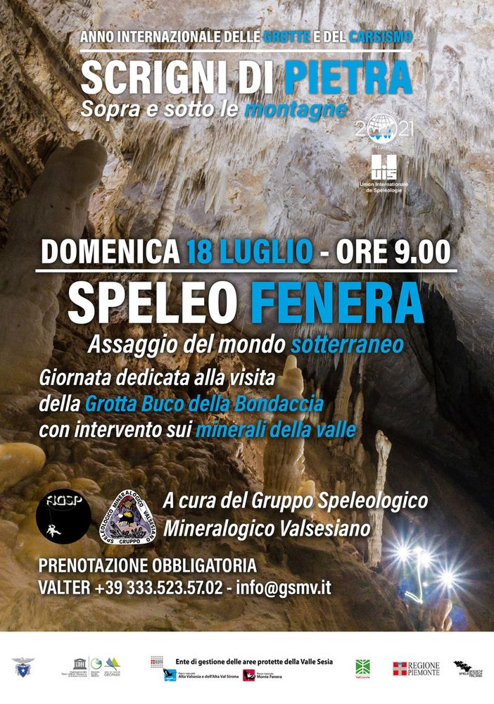 Escursione accompagnata nelle grotte del Monte Fenera