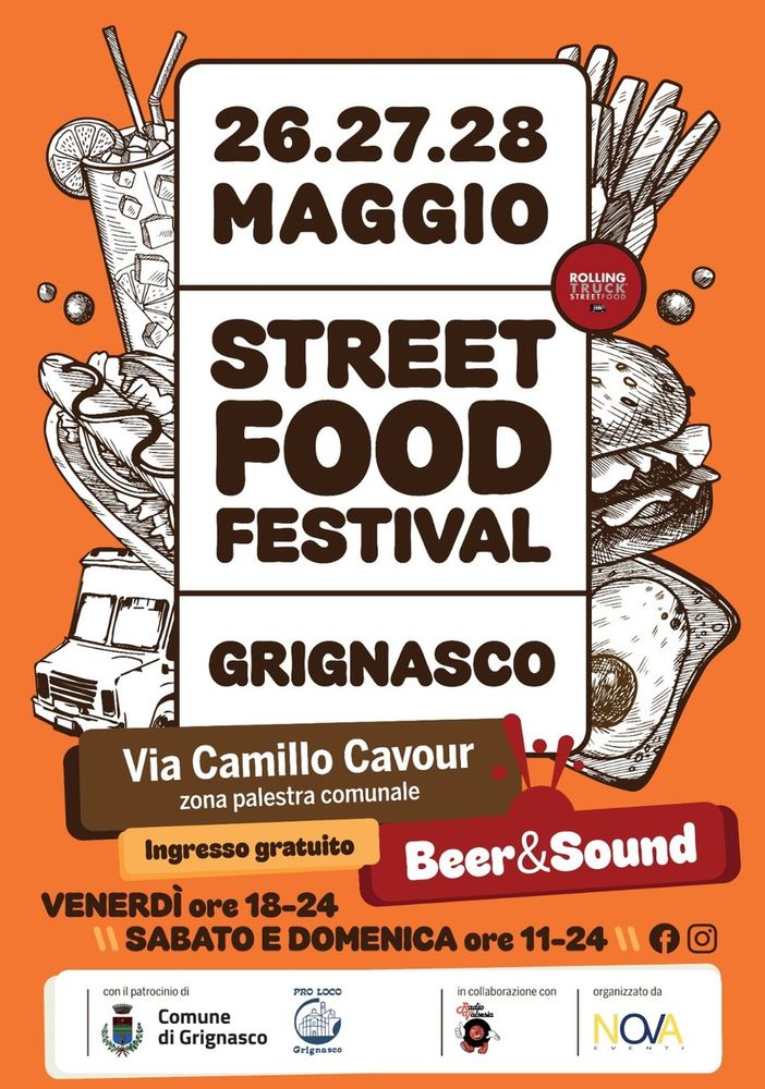 Grignasco, appuntamento inedito (e goloso) con il Rolling Truck Street Food Festival e tanta musica