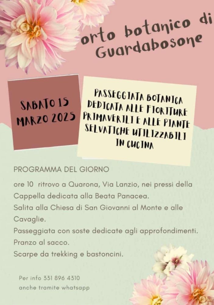 Passeggiata  botanica a Quarona