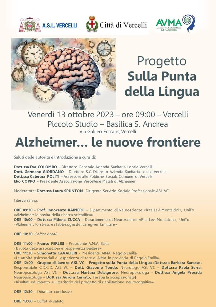 &quot;Alzheimer...le nuove frontiere&quot;: il 13 ottobre un convegno dedicato alle attività territoriali