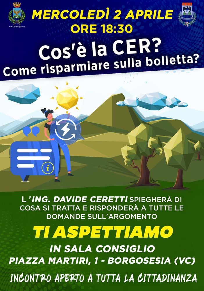 Borgosesia, grande interesse per le CER: in programma i prossimi appuntamenti.