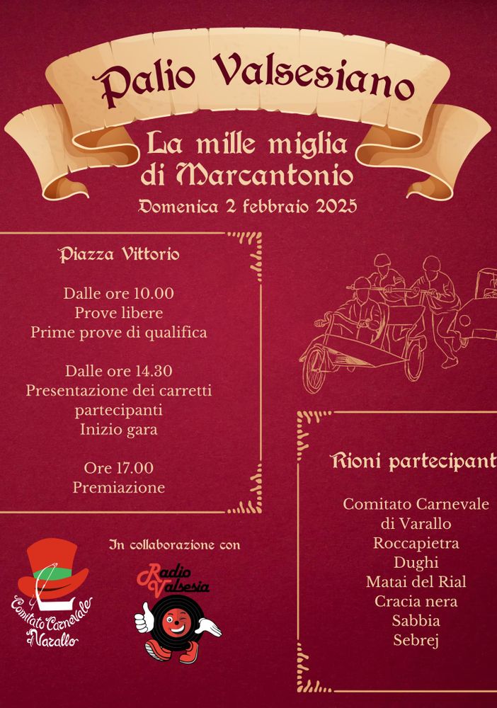 Torna il Palio Valsesiano domenica a Varallo
