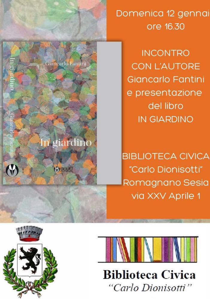 A Romagnano lo scrittore Giancarlo Fantini