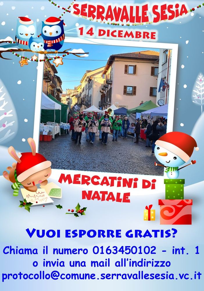 Cercasi hobbisti per il mercatino di Natale a Serravalle