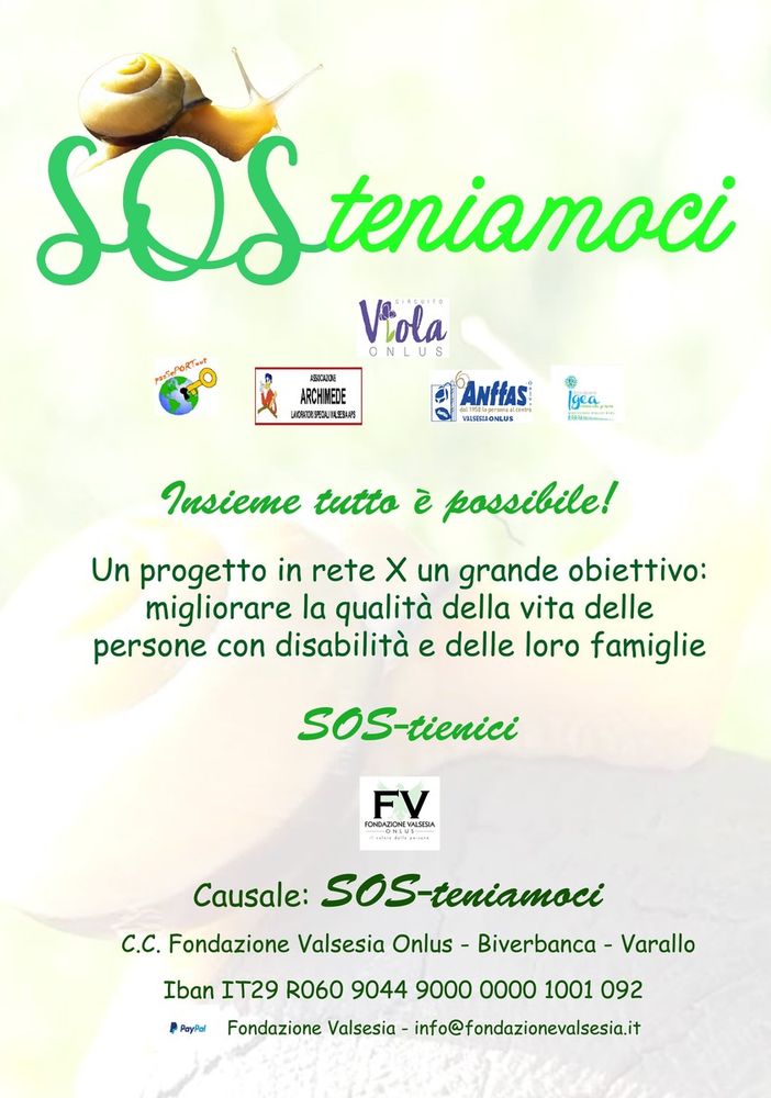 SOS-teniamoci: Una rete di associazioni a supporto delle persone con disabilità