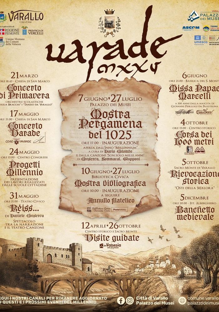 La locandina con gli appuntamenti